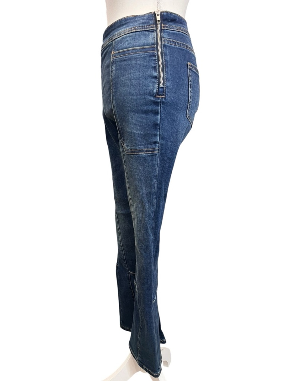 Pilcro Anthropologie Patchwork Jeans Wide Leg Cropped Denim 26 - Picture 7 of 10